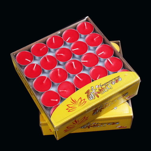 佛燈酥油燈香薰蠟防風(fēng)24小時蓮花燭臺家用長明燈100粒蠟燭燈用品