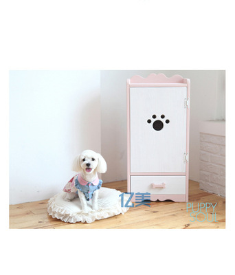 【烤漆可愛實用 寵物貓狗衣架衣柜 寵物儲物家具 收納置物柜帶抽屜】價格,廠家,圖片,寵物窩、籠,廣州億美展示柜制作-